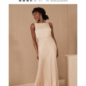 BHLDN Beckett Satin Charmeuse Maxi Dress